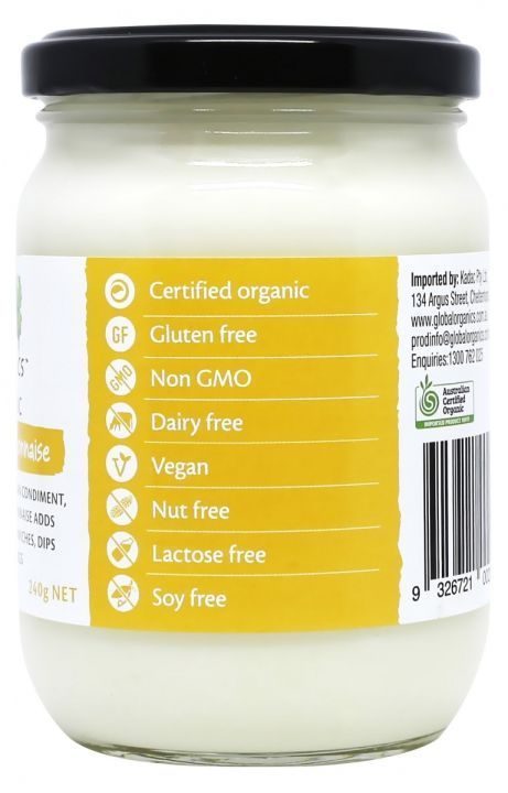 No. 1 - Sốt Mayonnaise Hữu Cơ Không Trứng Global Organics - 4