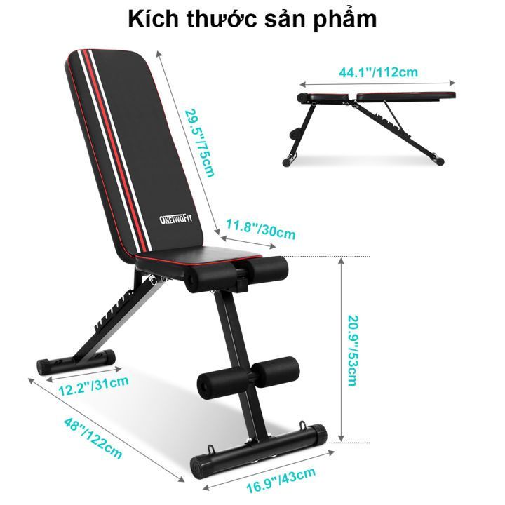 No. 4 - Ghế Tập Tạ OneTwoFit OT226 - 4