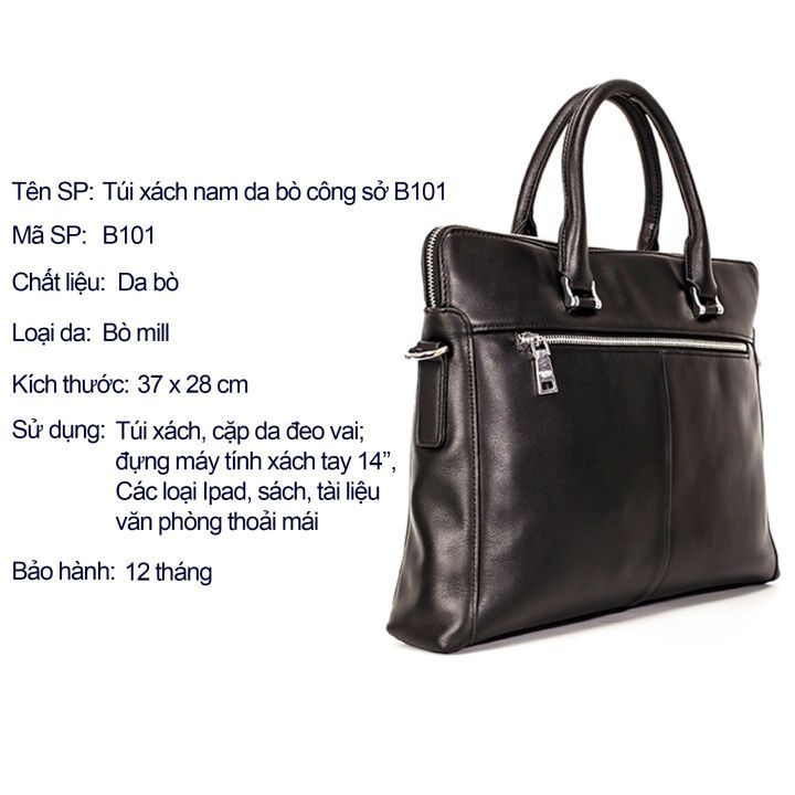 No. 5 - Cặp Da Cao Cấp B101 Bụi LeatherB101 - 4