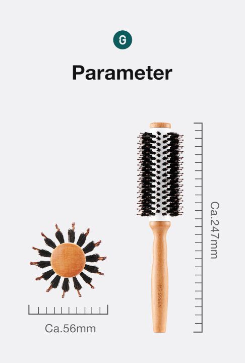No. 8 - Lược Tròn Lông Heo Rừng Mr. Green - 1