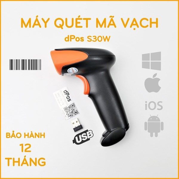 No. 1 - Máy Quét Mã Vạch dPos S30W - 2