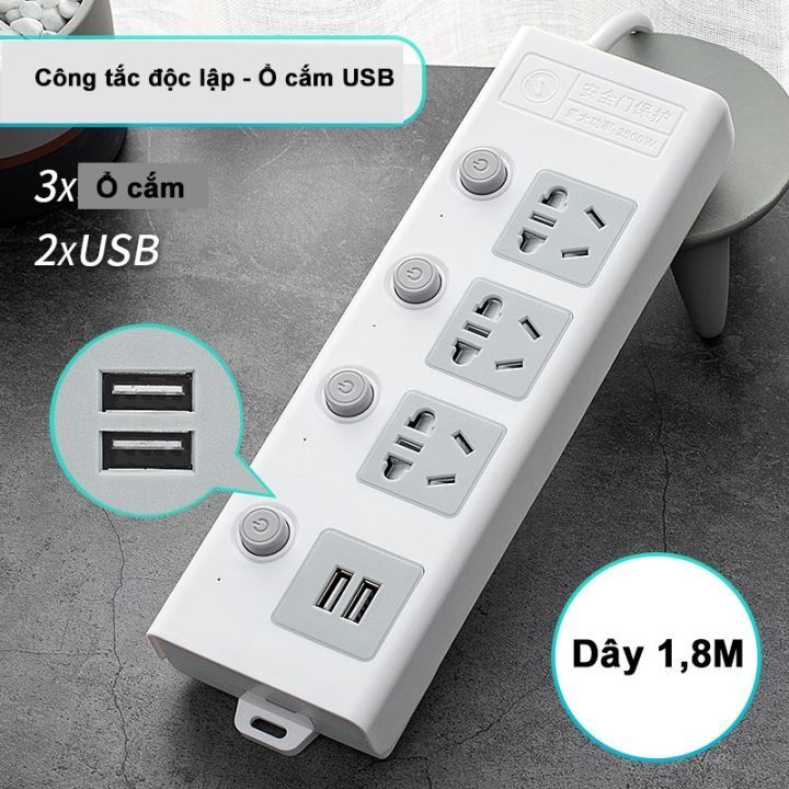 No. 2 - Ổ Cắm Điện Đa Năng Thông Minh 2 Cổng USB 5V Jiashi - 1