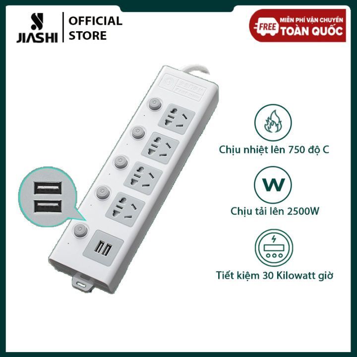 No. 2 - Ổ Cắm Điện Đa Năng Thông Minh 2 Cổng USB 5V Jiashi - 6