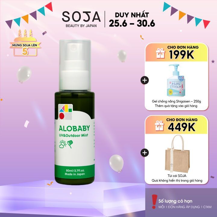 No. 6 - Xịt Chống Nắng, Ngăn Côn Trùng Organic Cho Mẹ Bầu Và Trẻ Sơ Sinh Alobaby UV & Outdoor Mist - 1