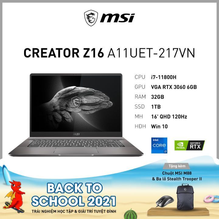 No. 2 - Laptop Đồ Hoạ MSI Creator Z16A11UET-217VN - 3