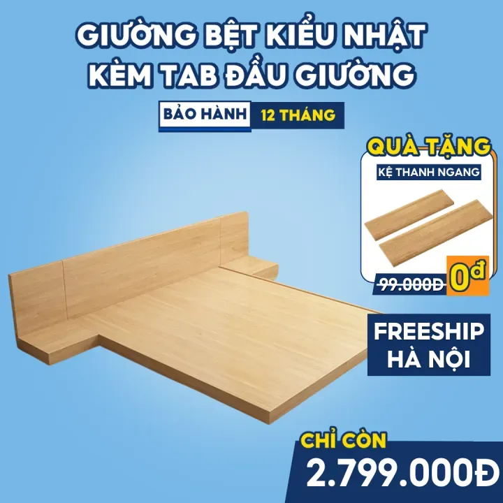 No. 5 - Giường Ngủ Bệt Kèm Tab Đầu Giường GHC-9208 - 6