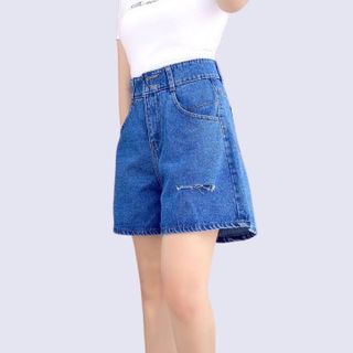 No. 6 - Quần Short Denim Nữ Ống Rộng Lưng Cao GOZ - 4