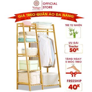 No. 5 - Giá Kệ Treo Quần Ao Đa Năng Gỗ Tre Vango - 6