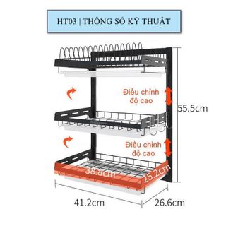 No. 5 - Kệ Úp Chén Treo Tường HT02/HT03 - 6