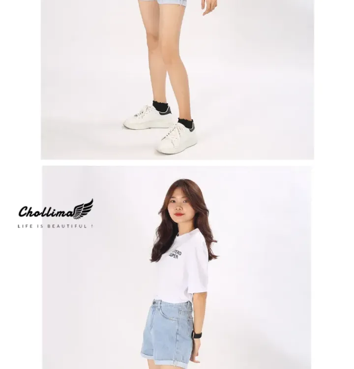 No. 4 - Quần Shorts Jean Nữ Chollima Lật Lai Hàn Quốc QS001 - 4