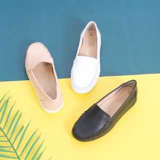 No. 1 - Giày Mọi Moccasin Da Bò Thật Đế Cao Su Pixie X482 - 4