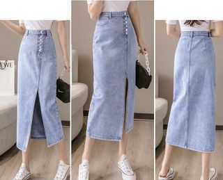 No. 5 - Chân Váy Jeans Tà Lệch GUMACVJB3228 - 3