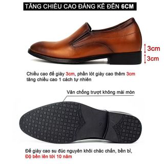 No. 5 - Giày Tây Nam Tăng Chiều Cao Da Bò Nappa G112 - 3