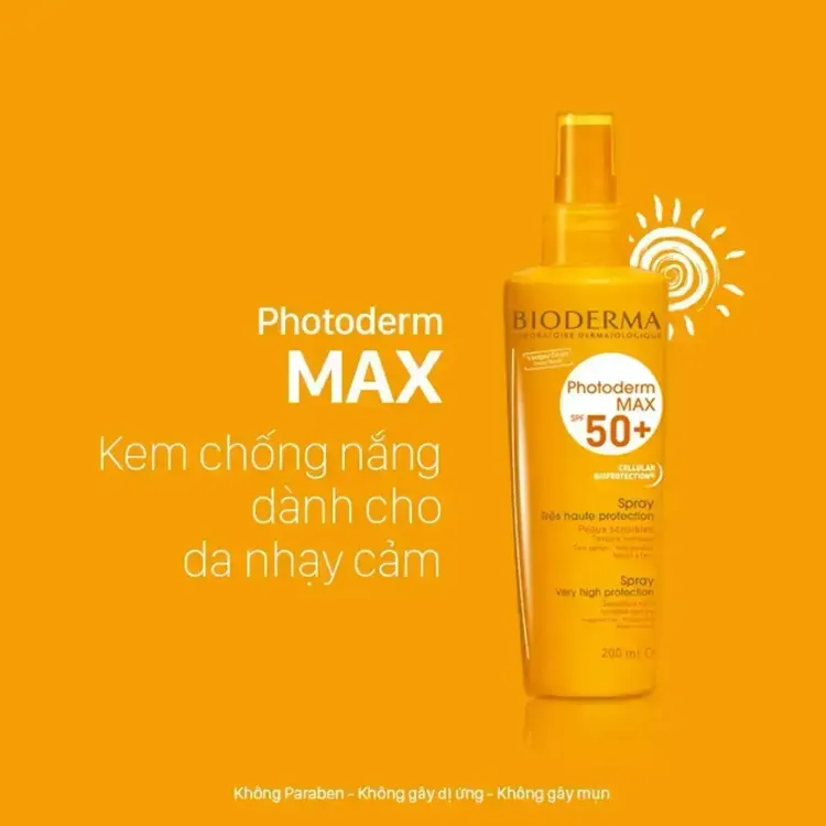 No. 6 - Kem Chống Nắng Cho Da Nhạy Cảm Bioderma Photoderm MAX Spray - 1