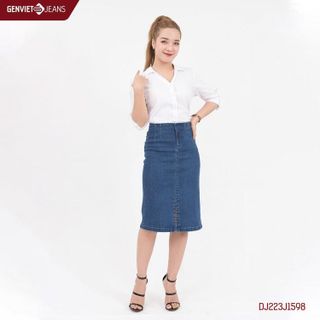 No. 6 - Chân Váy Jeans Dáng Dài GENVIETDJ223J1598 - 1