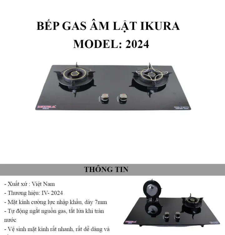 No. 5 - Bếp Gas Âm IKURA IV 2024 - 4