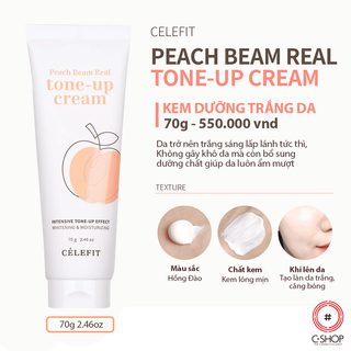 No. 8 - CÉLEFIT Peach Beam Tone - Up Cream - 6