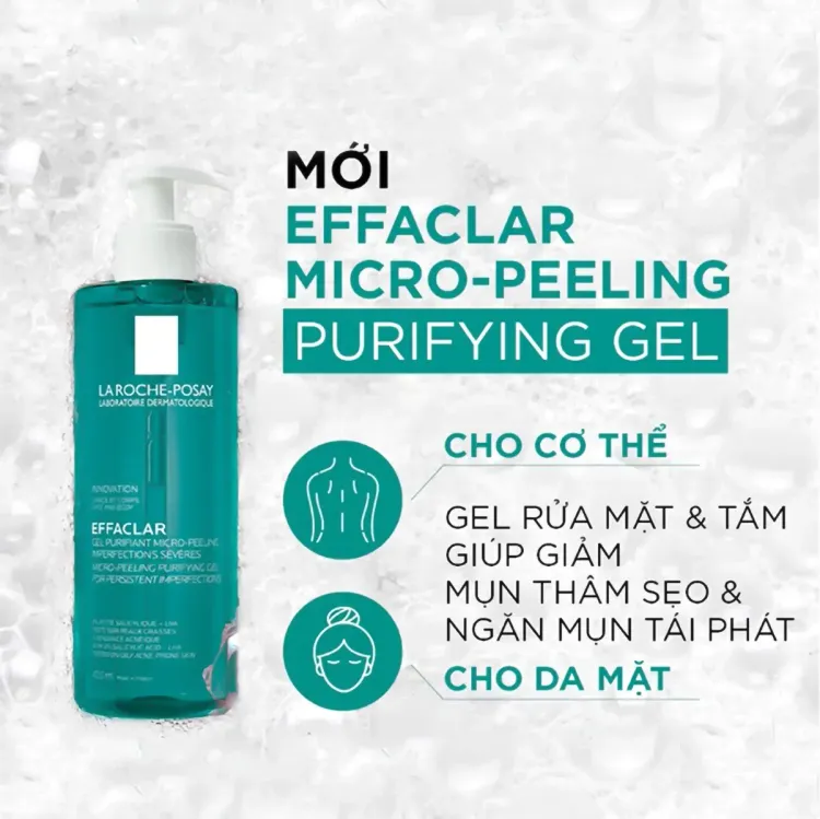 No. 3 - Gel Làm Sạch Và Tắm Cho Da Mặt Và Cơ Thể La Roche-Posay Effaclar Micro-Peeling Purifying - 2