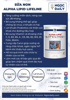 No. 1 - Sữa Non Alpha Lipid LifeLine - 5