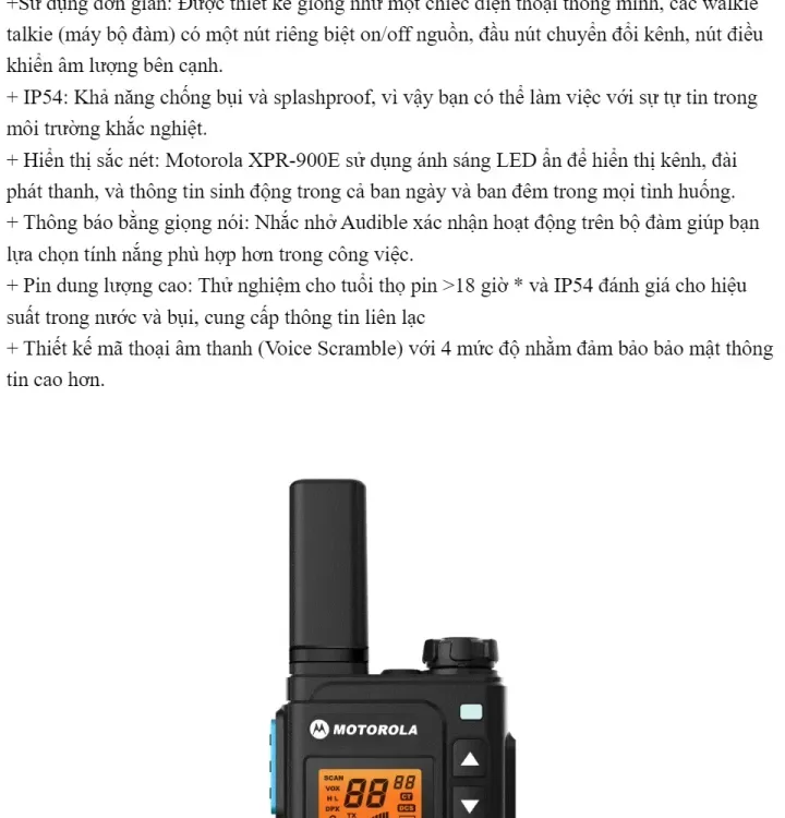 No. 8 - Bộ Đàm Motorola XPR-900E - 5