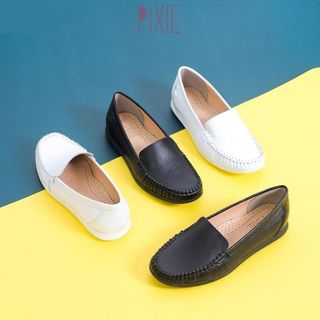 No. 1 - Giày Mọi Moccasin Da Bò Thật Đế Cao Su Pixie X482 - 3