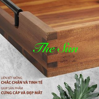 No. 7 - Khay Gỗ Tràm Tay Cầm Kim Loại - 3
