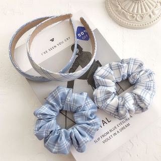 No. 4 - Scrunchies Họa Tiết Caro Vintage Hàn Quốc - 5