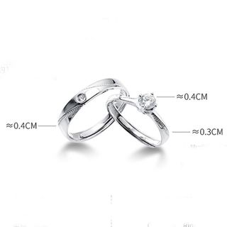 No. 5 - Nhẫn Bạc Đôi Nam Nữ Đính Đá Bạc Bảo Ngọc JewelryND2521 - 4