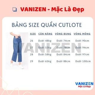 No. 2 - Quần Jeans Nữ Ống Suông Rộng Mã 424 VANIZEN - 5