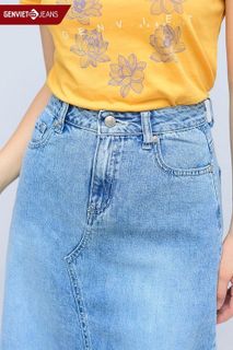 No. 6 - Chân Váy Jeans Dáng Dài GENVIETDJ223J1598 - 4