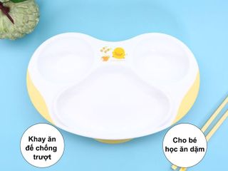 No. 3 - Khay Ăn Cho Bé 3 Ngăn Piyo PiyoPY630105 - 4