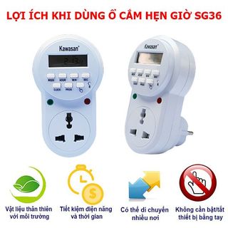 No. 4 - Ổ Cắm Hẹn Giờ Điện Tử Kawasan SG36 - 3