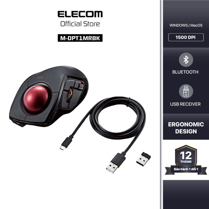 No. 1 - Chuột Không Dây Trackball Elecom DEFT PROM-DPT1MRBK - 5