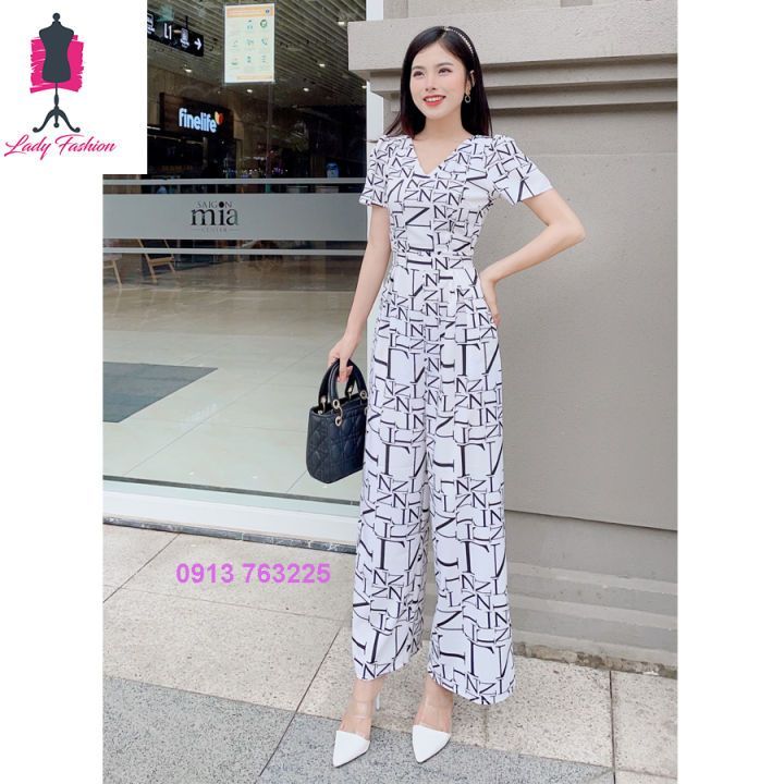 No. 3 - Jumpsuit Họa Tiết Hoa Cổ Chữ VCBVH051522SLU - 5