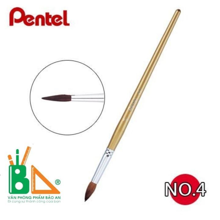 No. 3 - Cọ Vẽ Màu Nước Đầu Tròn Pentel ZBS1-08 - 3