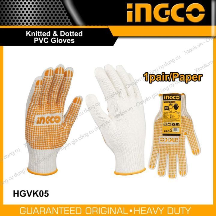 No. 6 - Găng Tay Bảo Hộ Dệt Kim Phủ Hạt Nhựa PVC HGVK05 - 3