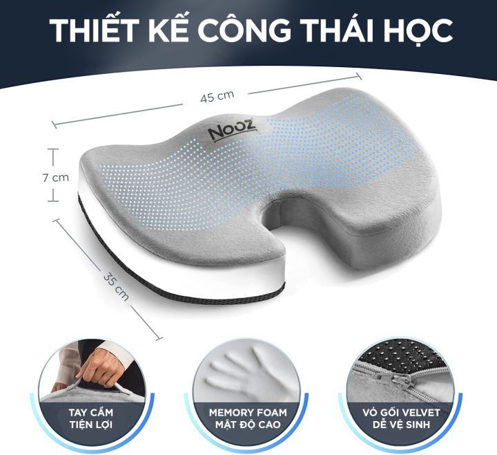 No. 4 - Đệm Ngồi Memory Foam Nooz Giúp Cải Thiện Các Vấn Đề Về Cột Sống - 2