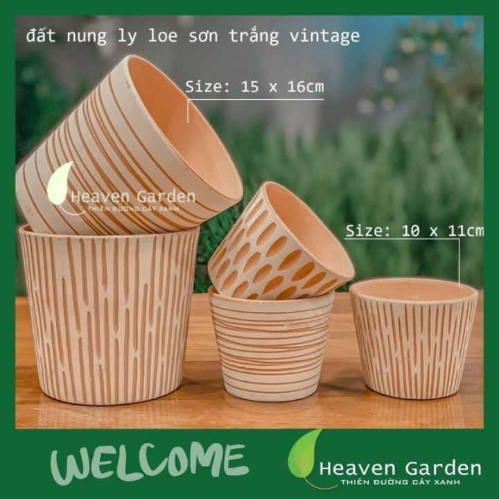 No. 6 - Chậu Đất Nung Loe Vintage Hoa Văn - 5