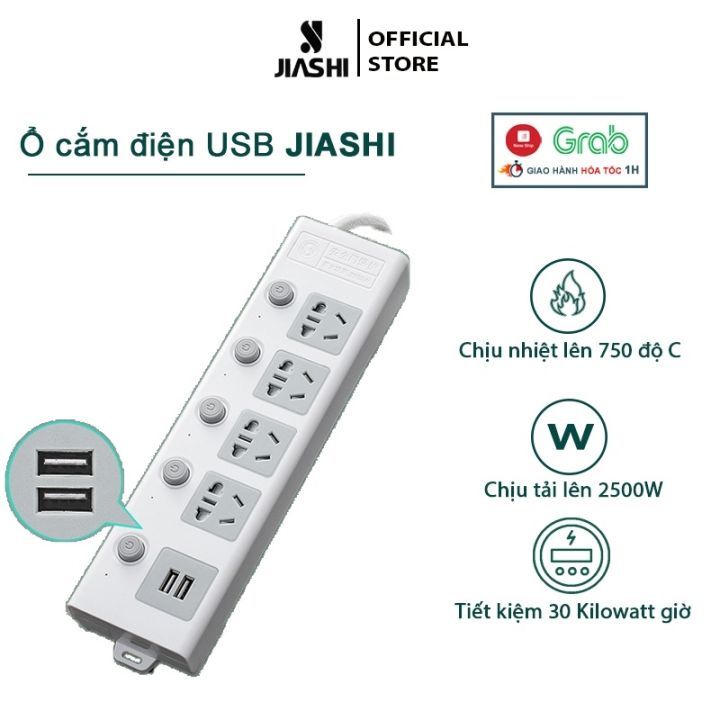 No. 2 - Ổ Cắm Điện Đa Năng Thông Minh 2 Cổng USB 5V Jiashi - 3