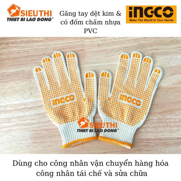 No. 6 - Găng Tay Bảo Hộ Dệt Kim Phủ Hạt Nhựa PVC HGVK05 - 2