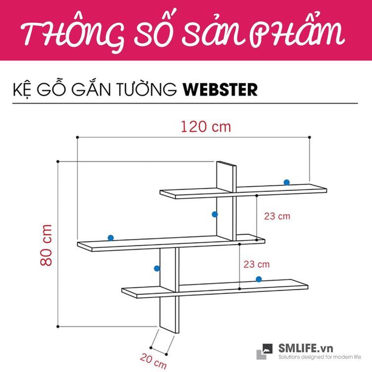 No. 5 - Kệ Treo Tường SMLIFE Webster - 2