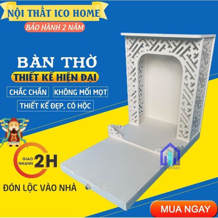 No. 3 - Bàn Thờ Ông Địa Gỗ Trắng ICO HOME - 2