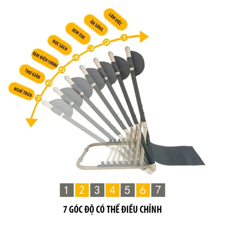 No. 4 - Ghế Bệt Gấp Tựa Lưng Điều Chỉnh 7 Góc Độ - 4