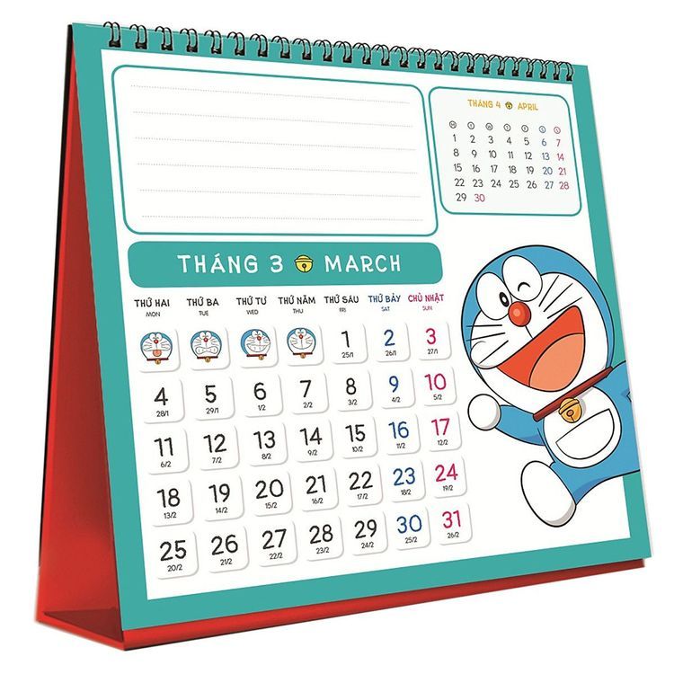 No. 5 - Lịch Để Bàn Doraemon - 3