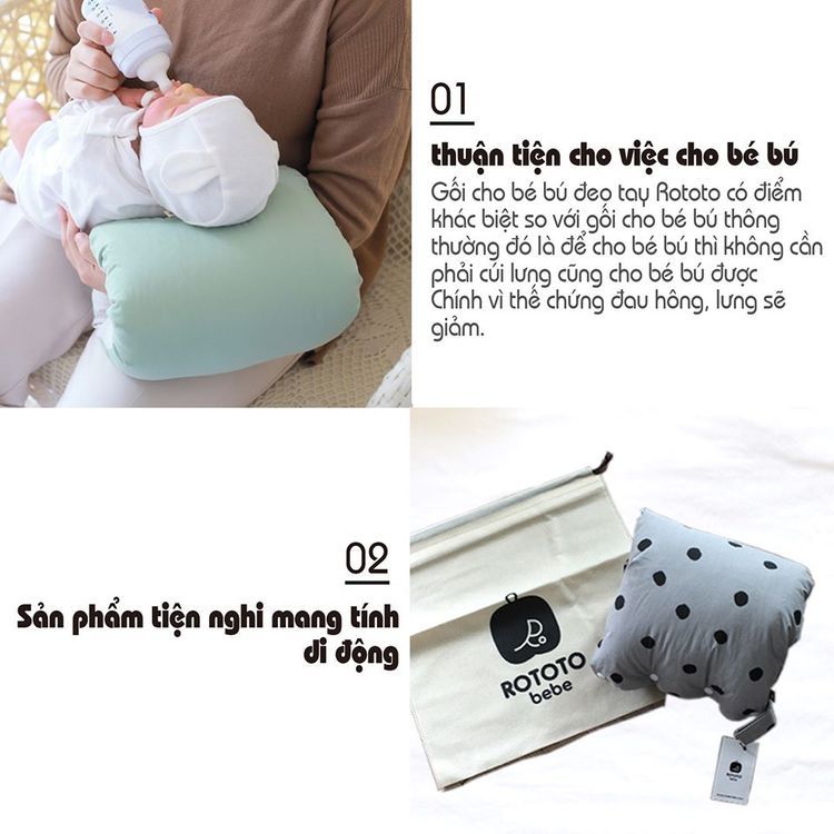 No. 5 - Gối Cho Con Bú Kê Tay ROTOTO bebe - 2