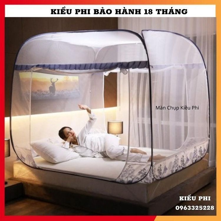 No. 6 - Màn Chụp Tự Bung Đỉnh Vuông Kiểu Phi - 2