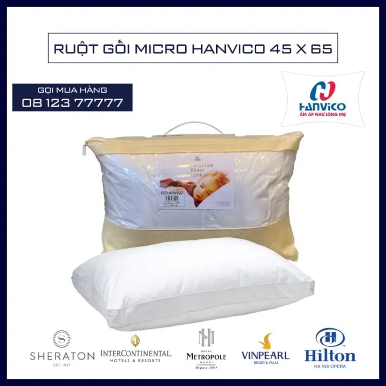 No. 7 - Gối Microfiber Hanvico 2 Viền - 5