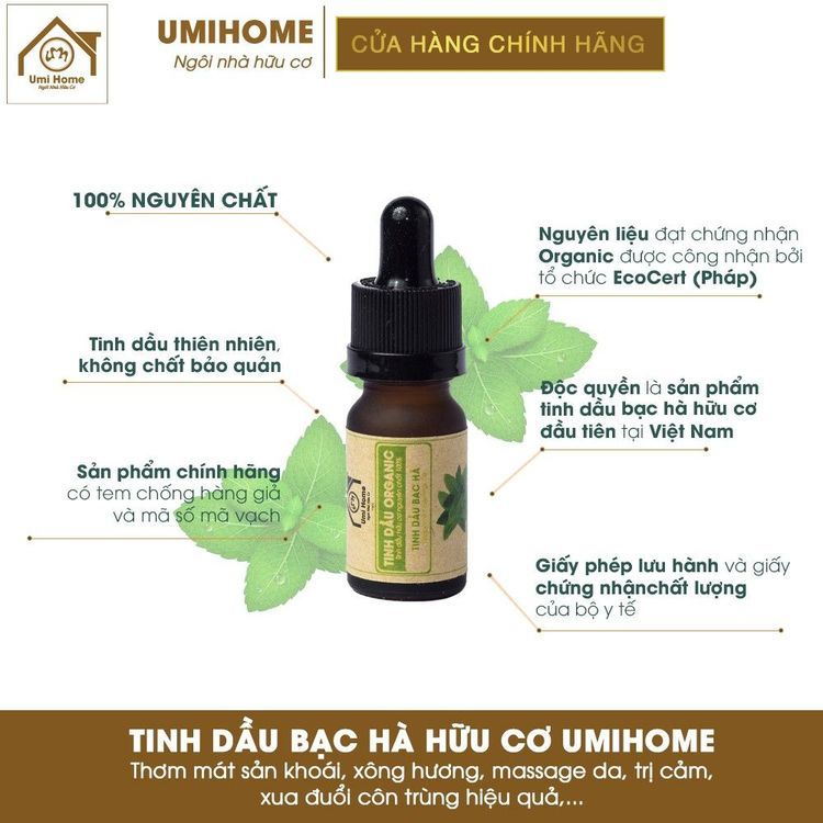 No. 4 - Tinh Dầu Bạc Hà Hữu Cơ UMIHOME - 4