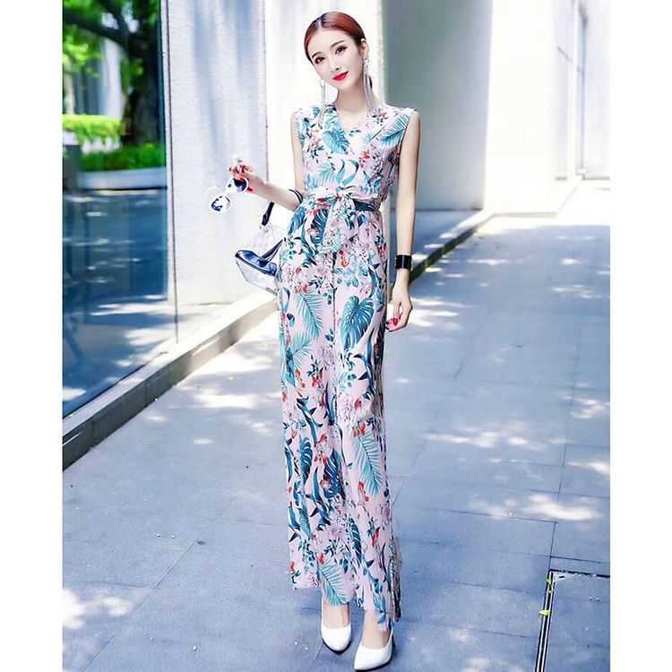 No. 3 - Jumpsuit Họa Tiết Hoa Cổ Chữ VCBVH051522SLU - 6