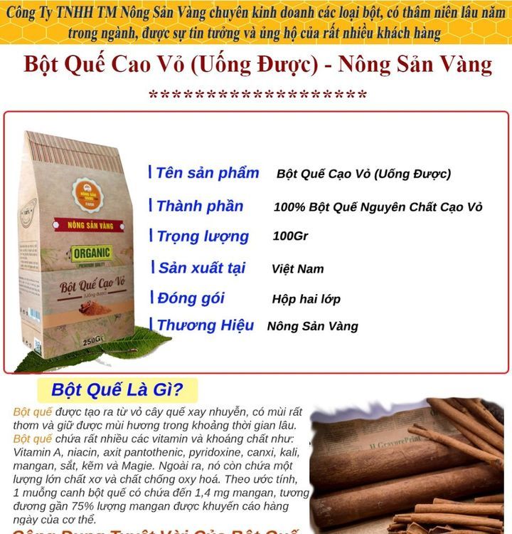 No. 8 - Bột Quế Nông Sản Vàng - 4